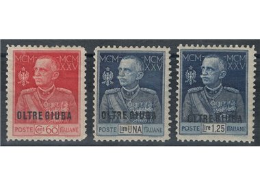 BEYOND GIUBA 1925-26 Jubilee of the King dent. 11 3v MH*