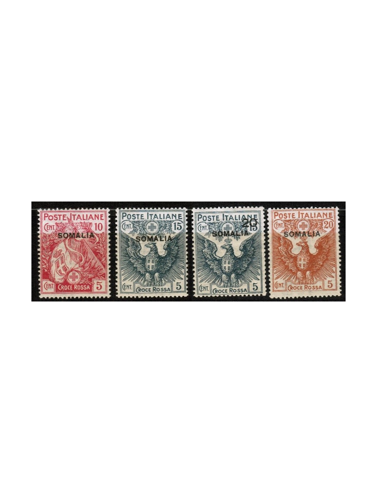 ITALIAN SOMALIA 1916 Red Cross 4v MH*