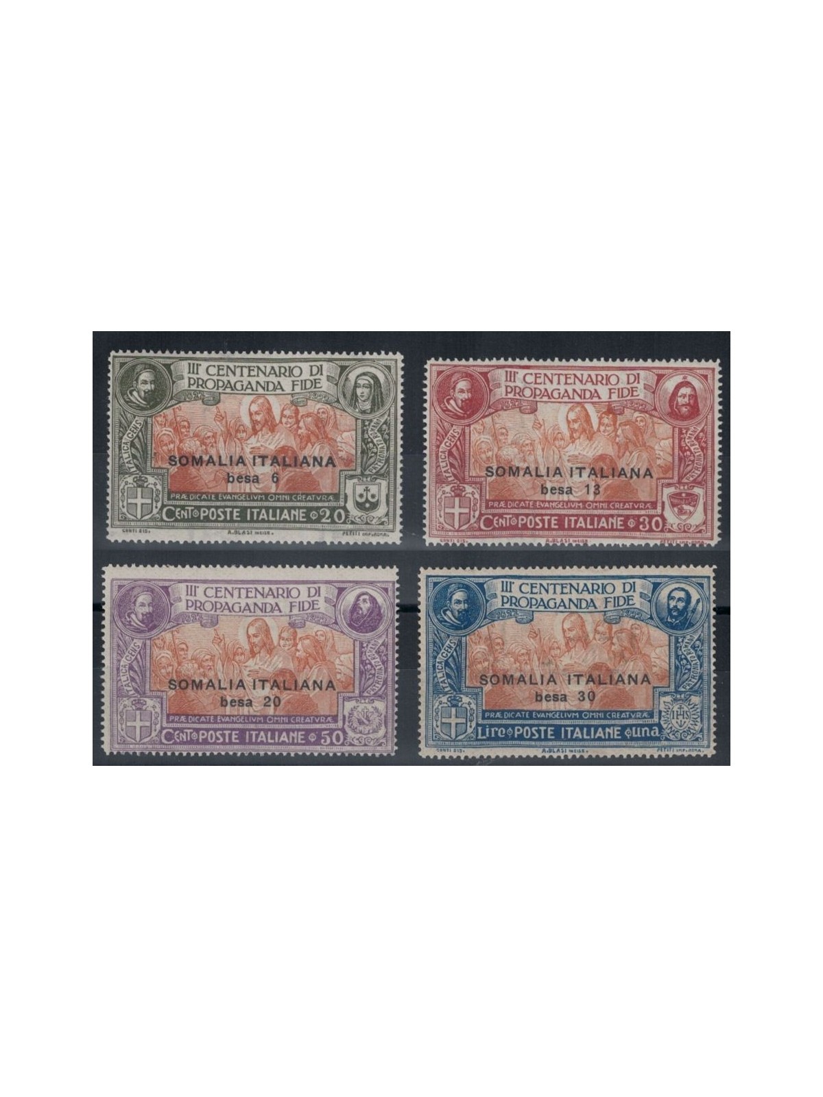 SOMALIA ITALIANA 1923 Propaganda Fide 4v MH*