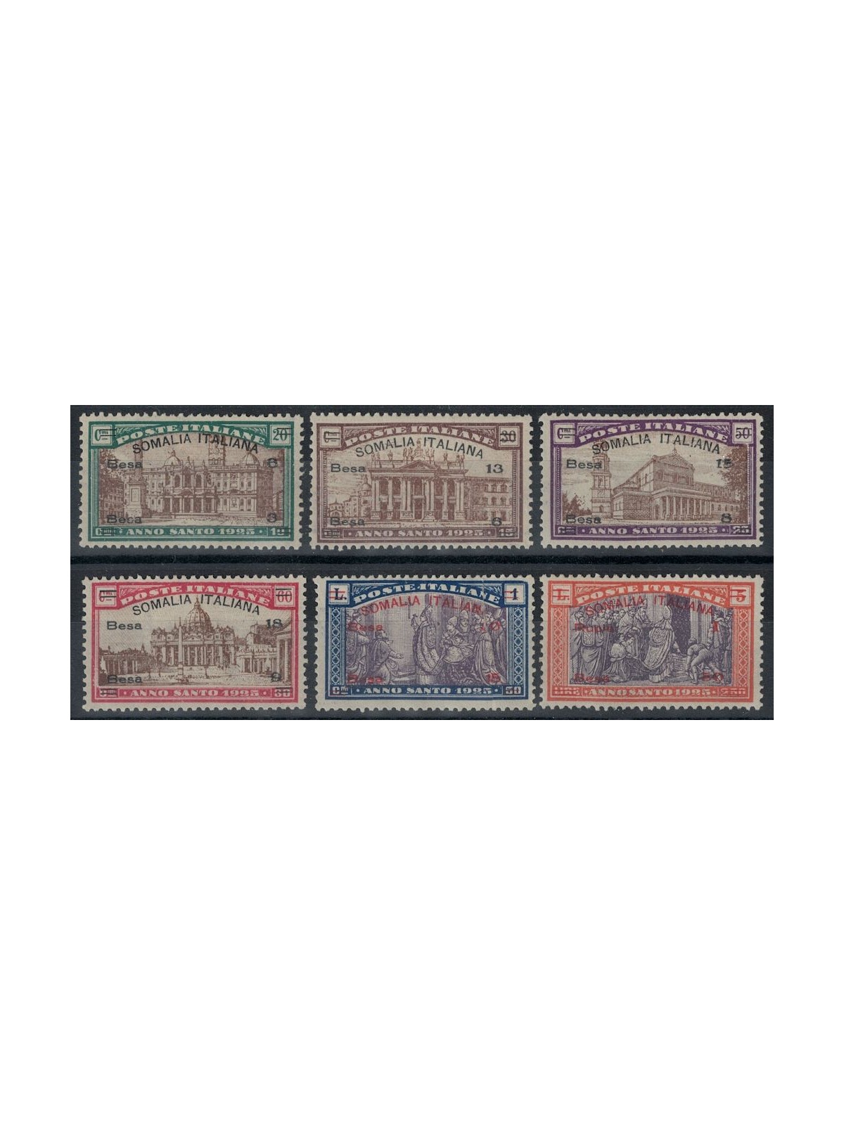 ITALIAN SOMALIA 1925 Holy Year 6v MH*