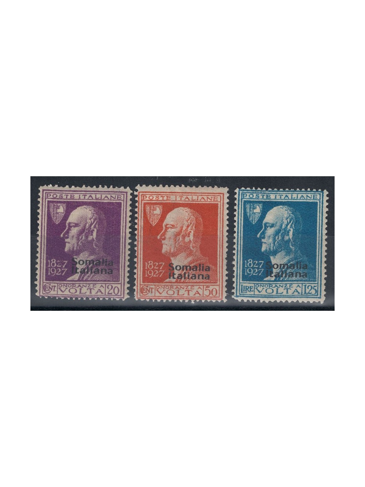 ITALIAN SOMALIA 1927 Alessandro Volta 3v MH*