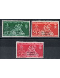 SOMALIA ITALIANA 1930 Nozze del Principe Umberto 3v MH*
