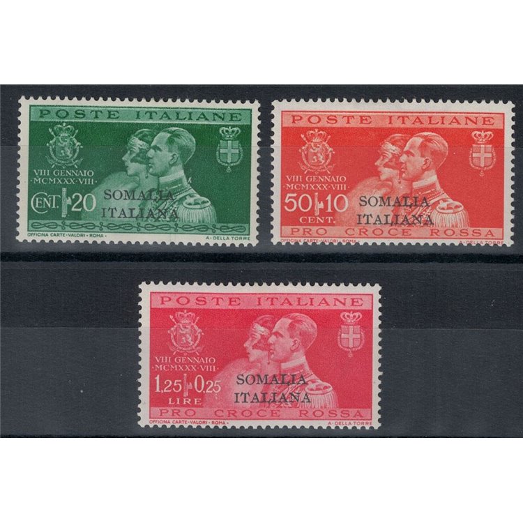 ITALIAN SOMALIA 1930 Wedding of Prince Umberto 3v MH*