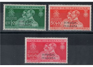 ITALIAN SOMALIA 1930 Wedding of Prince Umberto 3v MH*