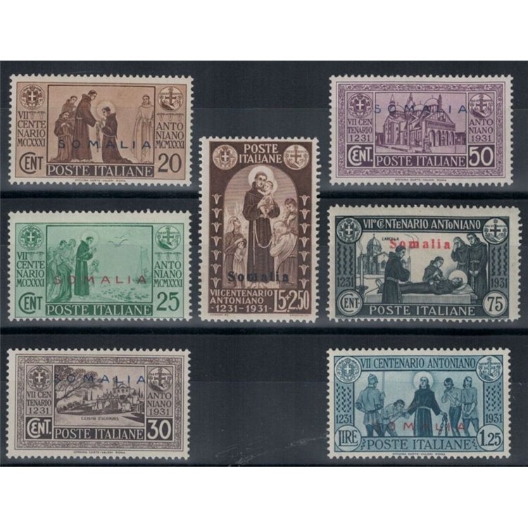 SOMALIA ITALIANA 1931 Sant'Antonio 7v MH*