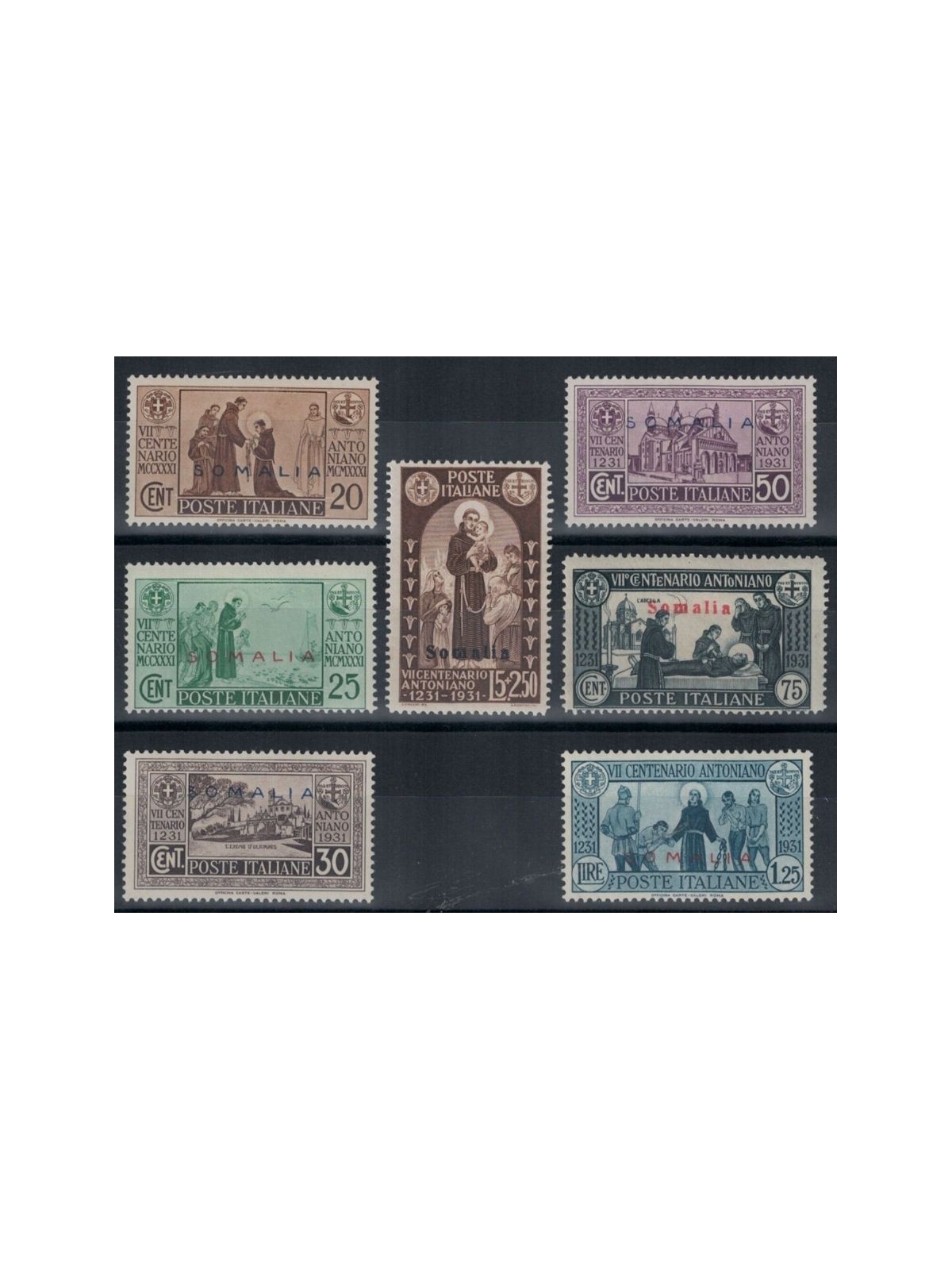 SOMALIA ITALIANA 1931 Sant'Antonio 7v MH*