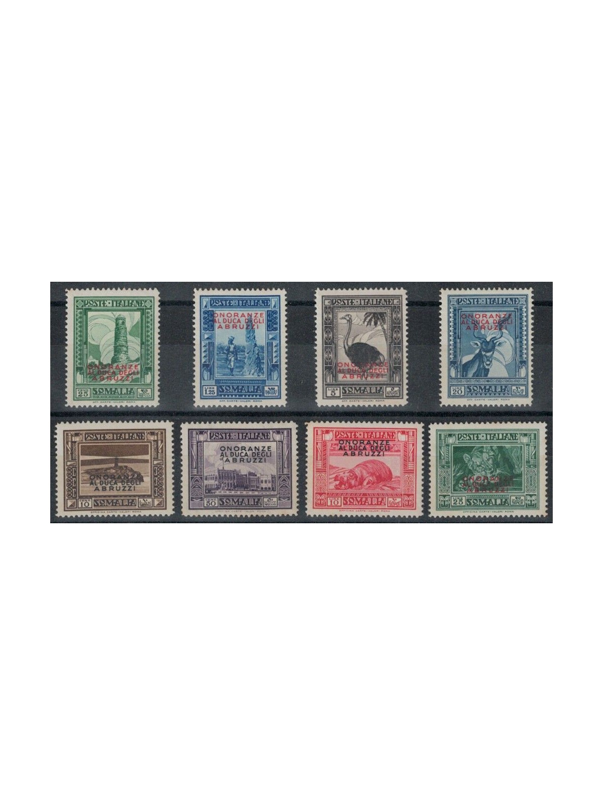 ITALIAN SOMALIA 1934 Honours to the Duke of the Abruzzi 8v MH*