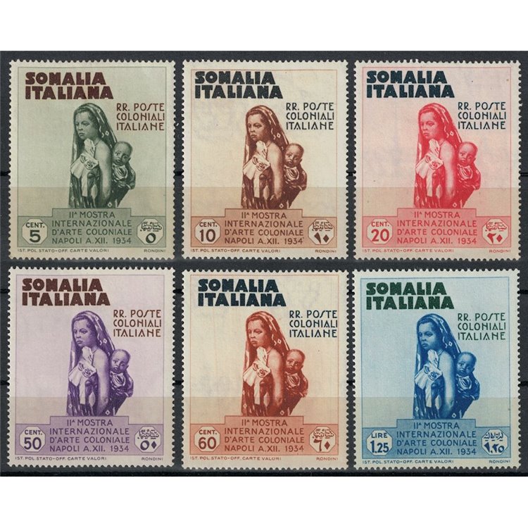 SOMALIA ITALIANA 1934 Mostra d'arte Coloniale 6v MH*