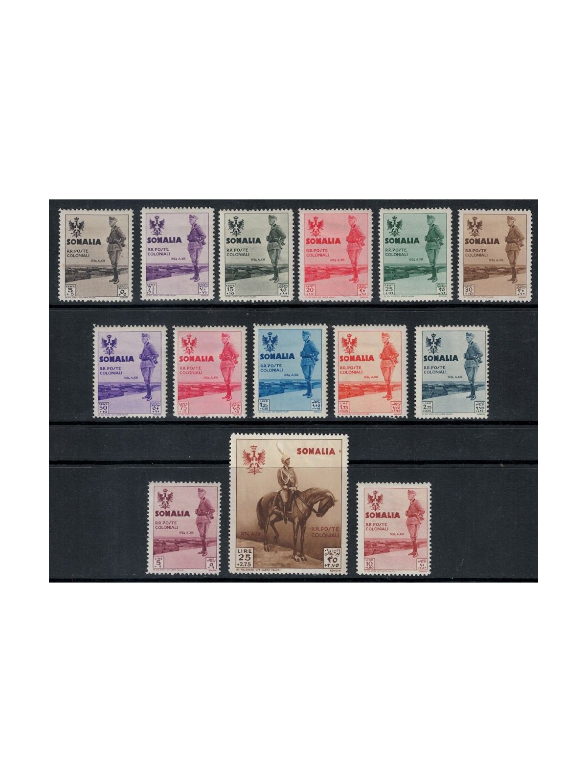 SOMALIA ITALIANA 1935 Viaggio del Re in Somalia 14v MH*