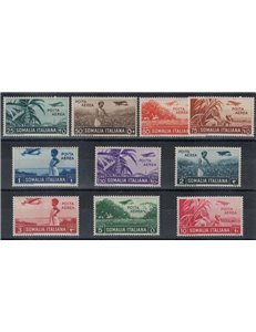 SOMALIA ITALIANA 1936 Serie Pittorica (posta aerea) 10v MH*