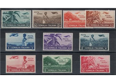ITALIAN SOMALIA 1936 Pictorial Series (airmail) 10v MH*