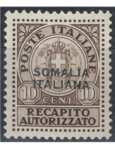 ITALIAN SOMALIA 1941 Authorised delivery MH*