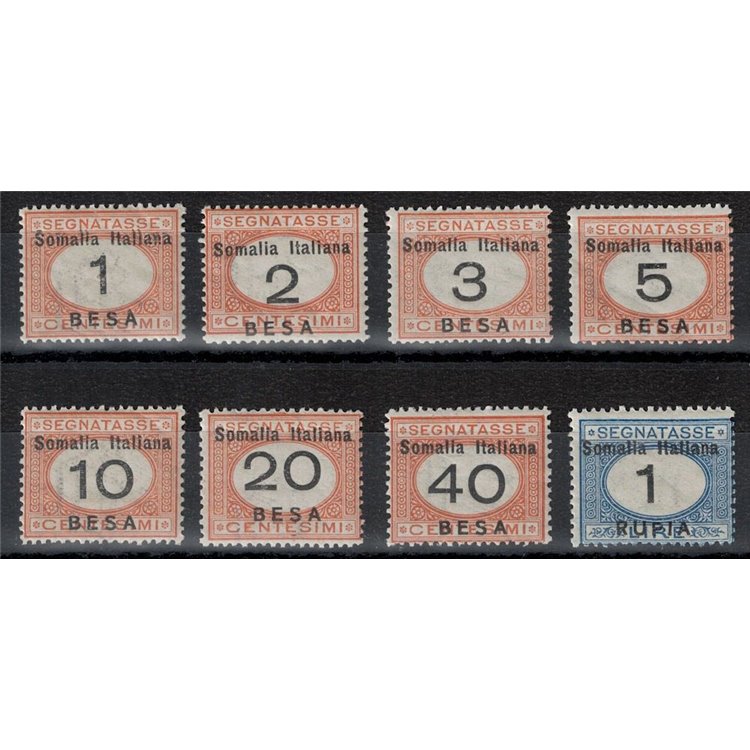 SOMALIA ITALIANA 1923 Segnatasse 8v MH*