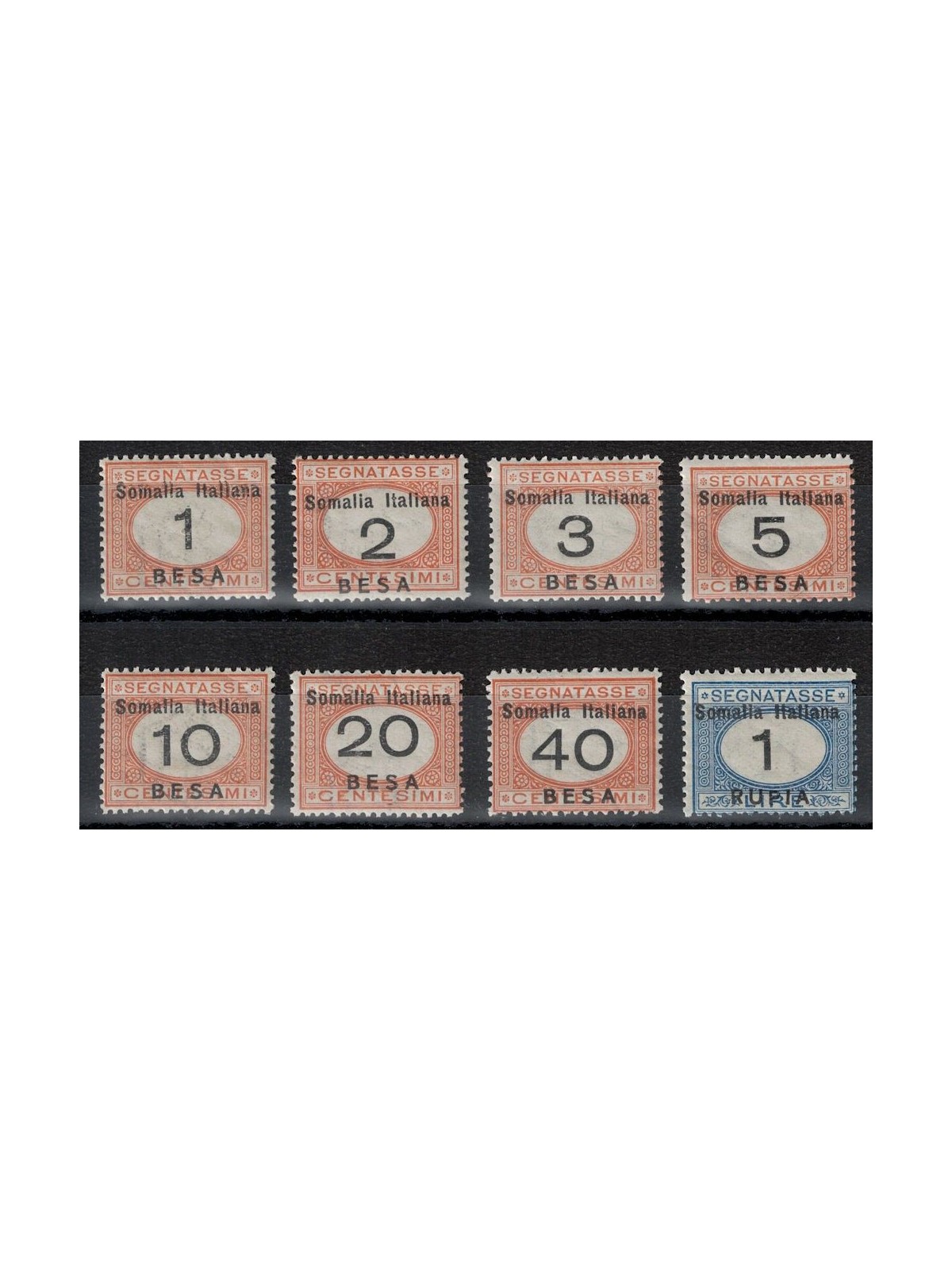 SOMALIA ITALIANA 1923 Segnatasse 8v MH*