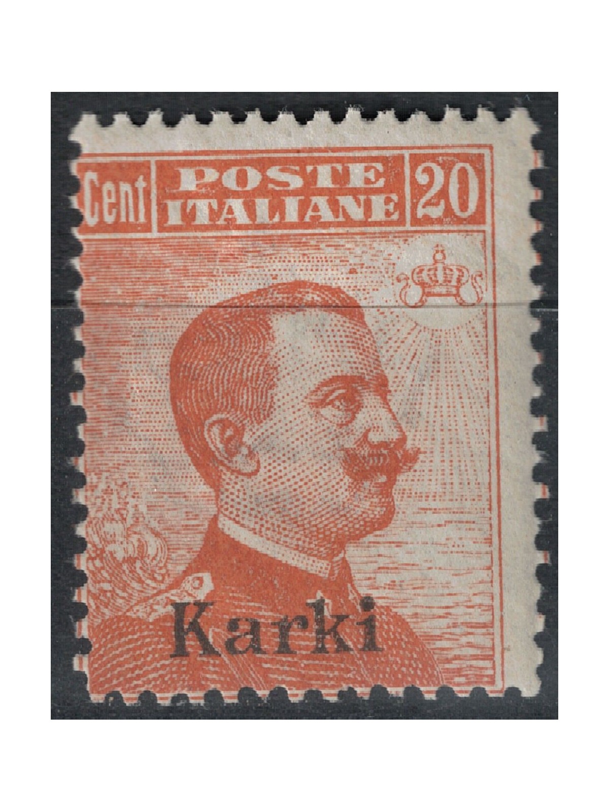 EGEO CARCHI 1922 20c arancio filigrana corona MH*
