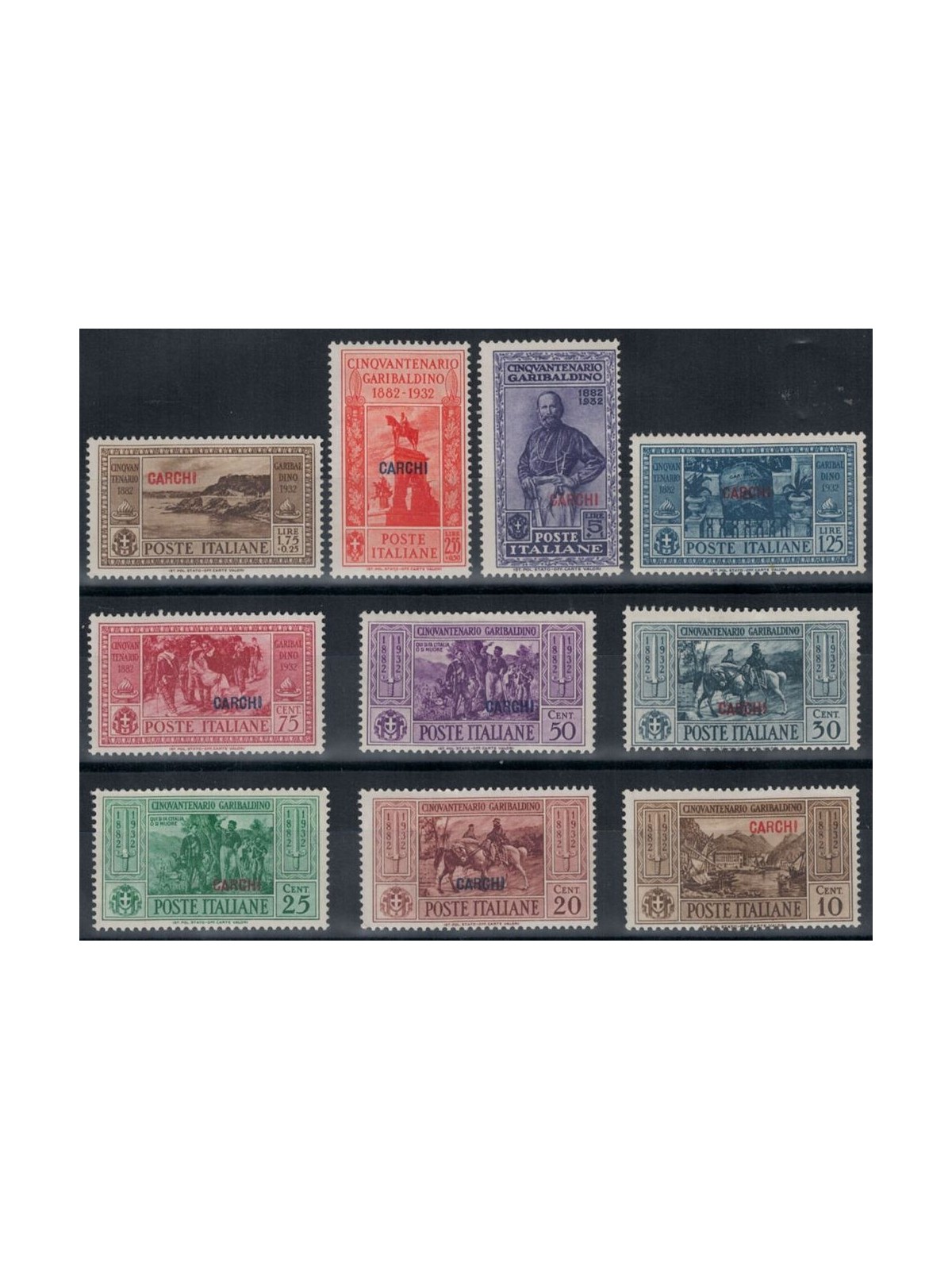 EGEO CARCHI 1932 Giuseppe Garibaldi 10v MH*