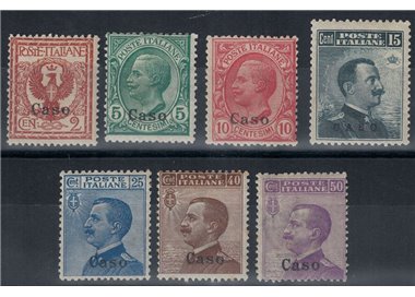 EGEO CASO 1912 Ordinary series 7v MH*