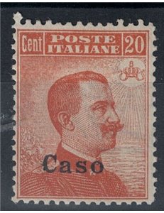 EGEO CASO 1922 20c orange watermark crown MH*