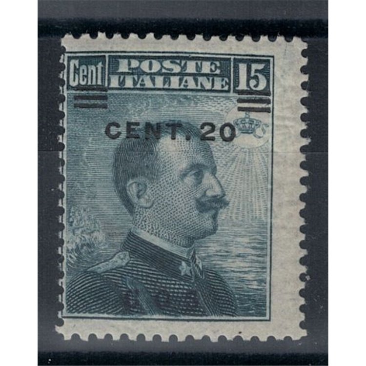 EGEO COO 1916 20c su 15c grigio nero MH*