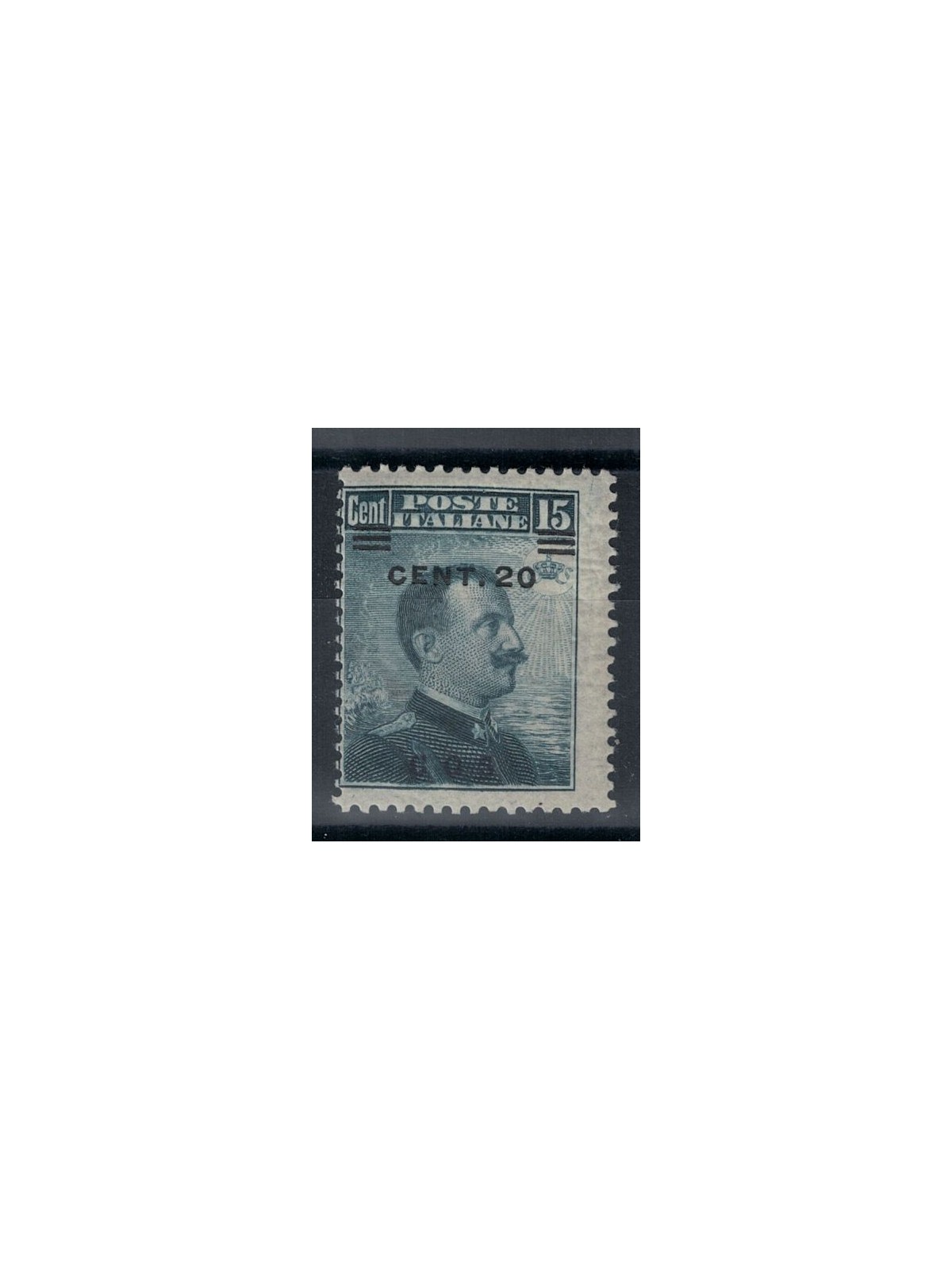 EGEO COO 1916 20c su 15c grigio nero MH*