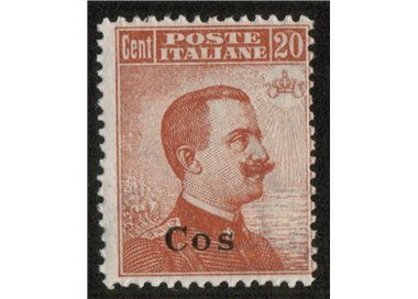 EGEO COO 1922 20c orange watermark crown MH*