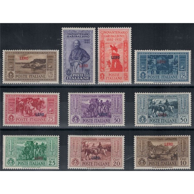 EGEO LERO 1932 Giuseppe Garibaldi 10v MH*