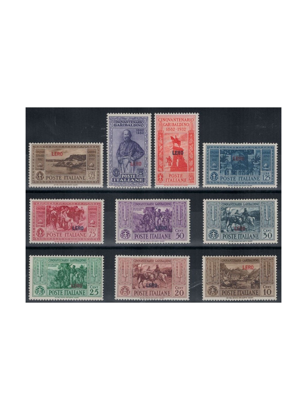 EGEO LERO 1932 Giuseppe Garibaldi 10v MH*