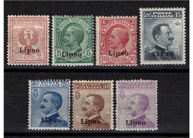 EGEO LIPSO 1912 Ordinary series 7v MH*