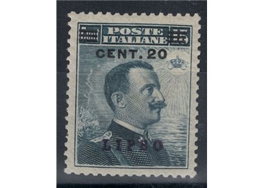 EGEO LIPSO 1916 20c su 15c grigio nero MH*