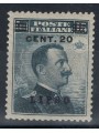 EGEO LIPSO 1916 20c su 15c grigio nero MH*