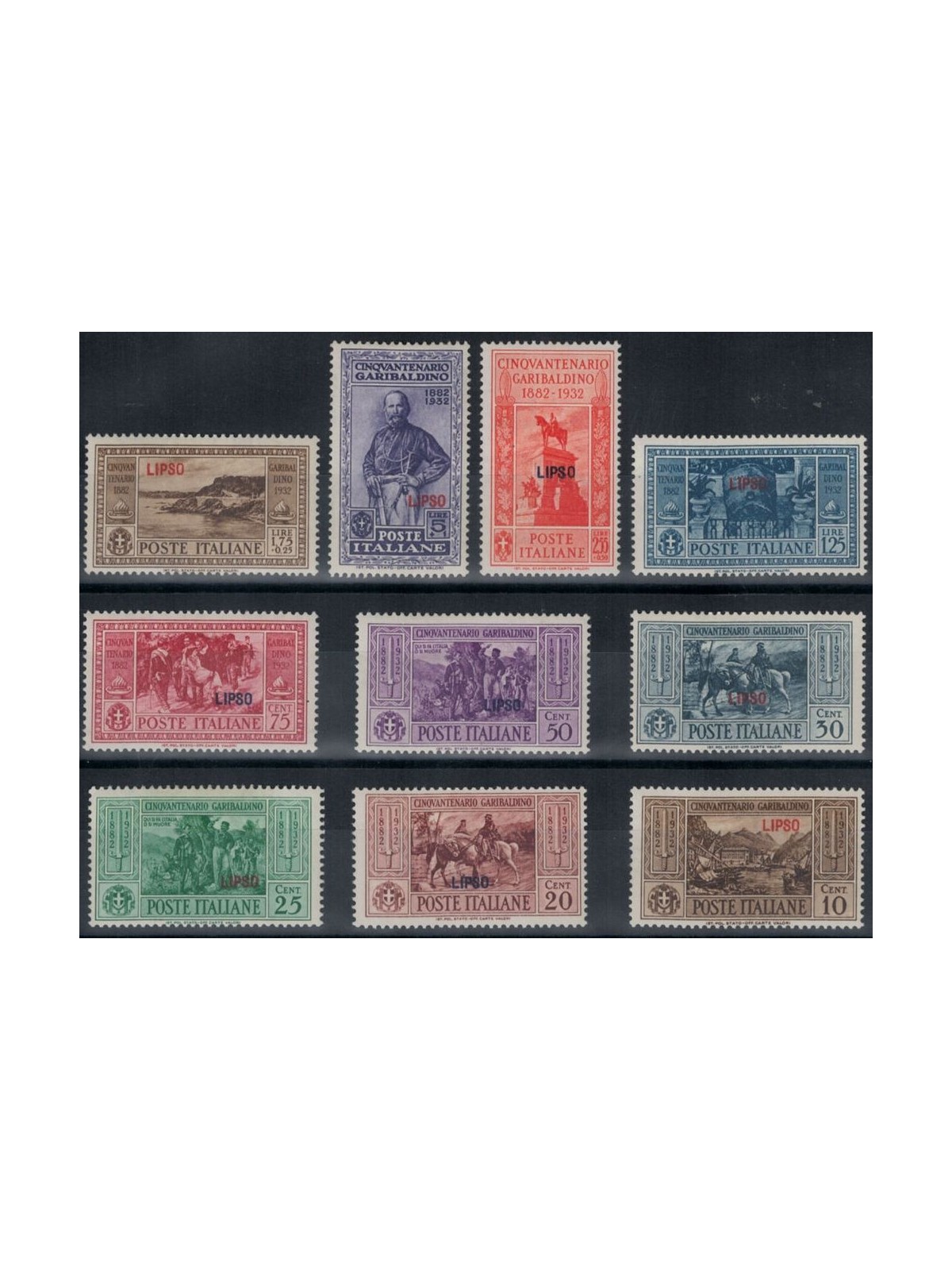 EGEO LIPSO 1932 Giuseppe Garibaldi 10v MH*