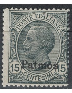 EGEO PATMO 1921 15c ardesia MH*