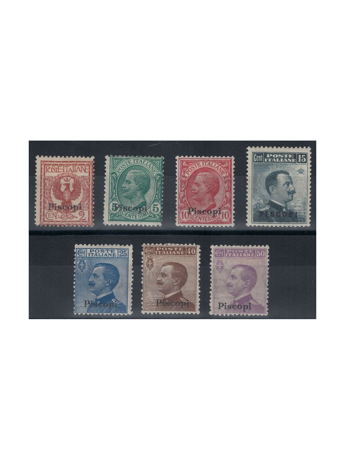 EGEO PISCOPI 1912 Serie ordinaria 7v MH*
