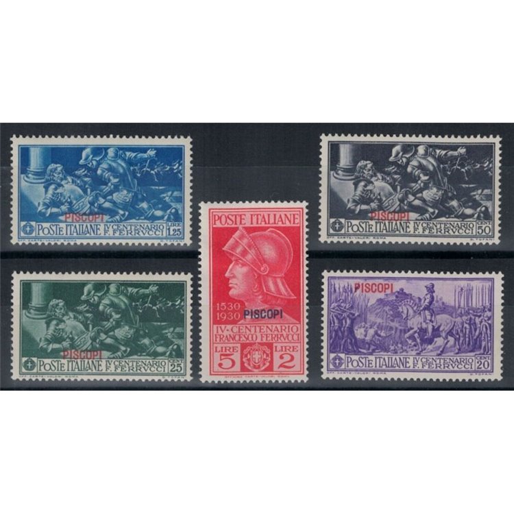 EGEO PISCOPI 1930 Francesco Ferrucci 5v MH*