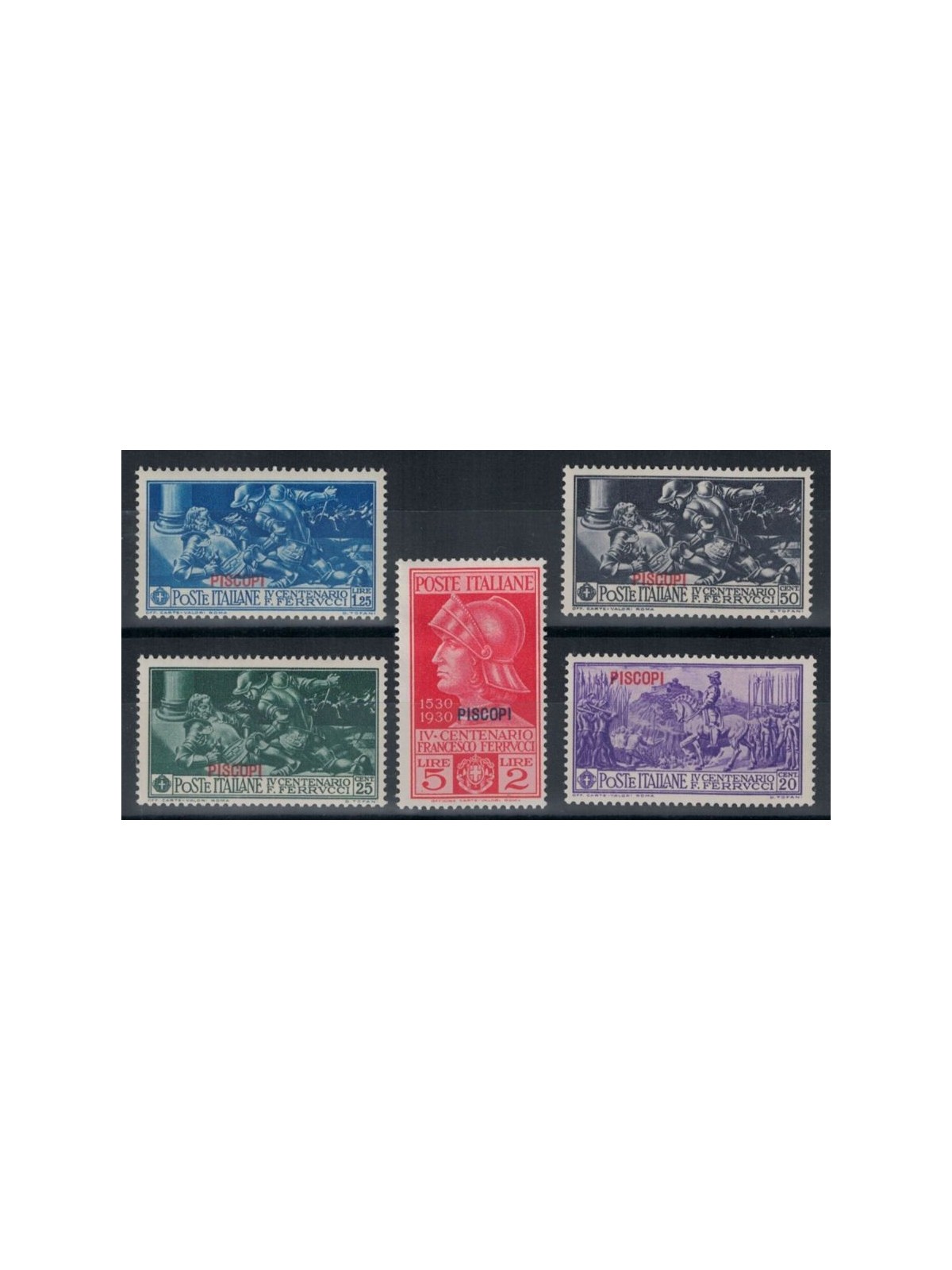 EGEO PISCOPI 1930 Francesco Ferrucci 5v MH*