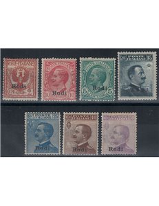EGEO RODI 1912 Ordinary series 7v MH*