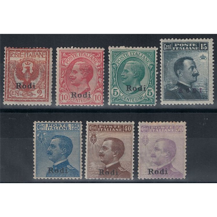 EGEO RODI 1912 Ordinary series 7v MH*