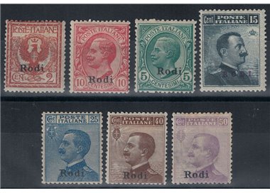 EGEO RODI 1912 Serie ordinaria 7v MH*