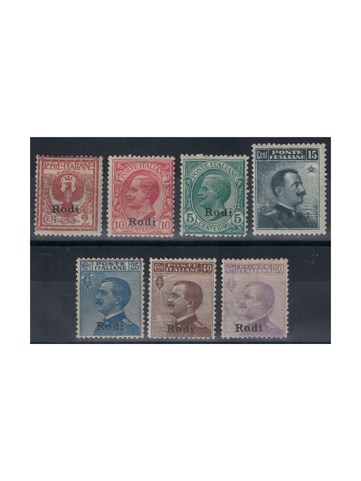 EGEO RODI 1912 Ordinary series 7v MH*
