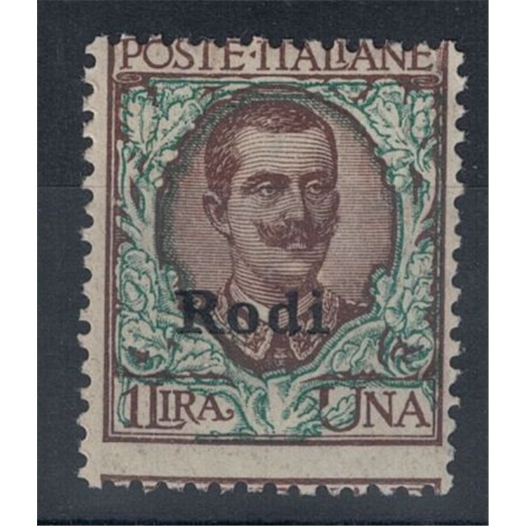EGEO RODI 1917 1£ bruno e verde MH*