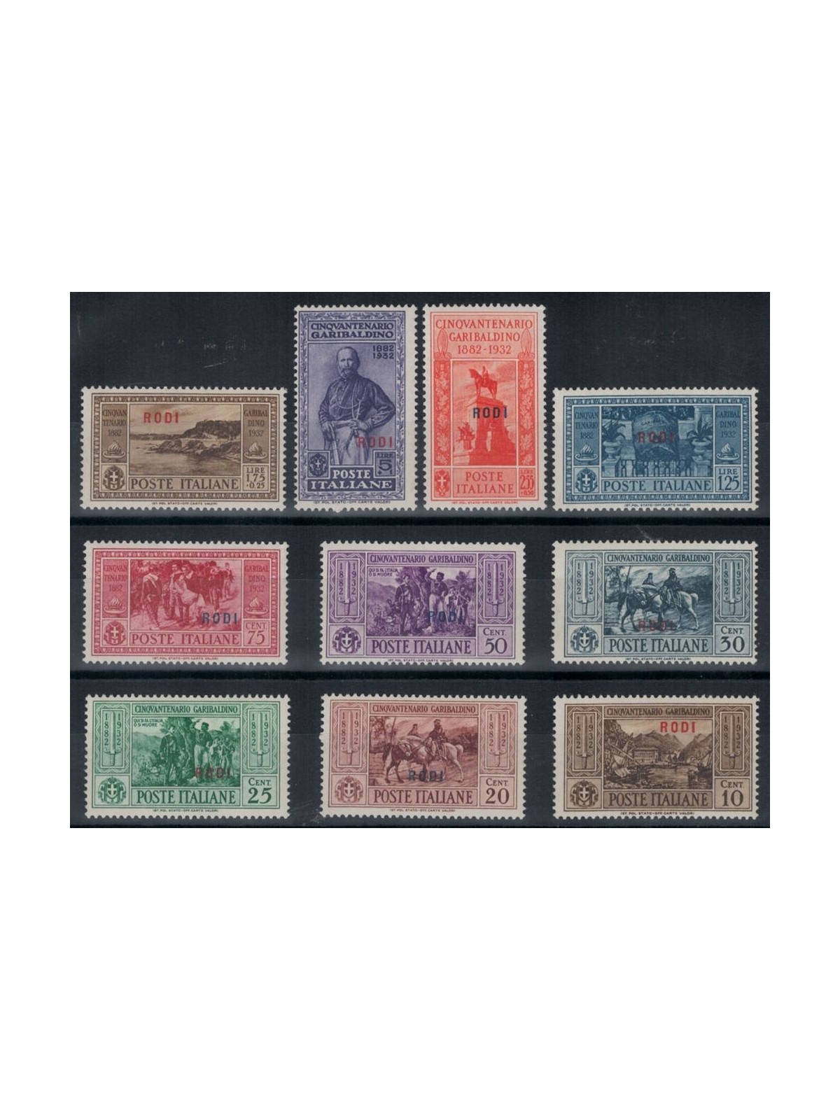 EGEO RODI 1932 Giuseppe Garibaldi 10v MH*