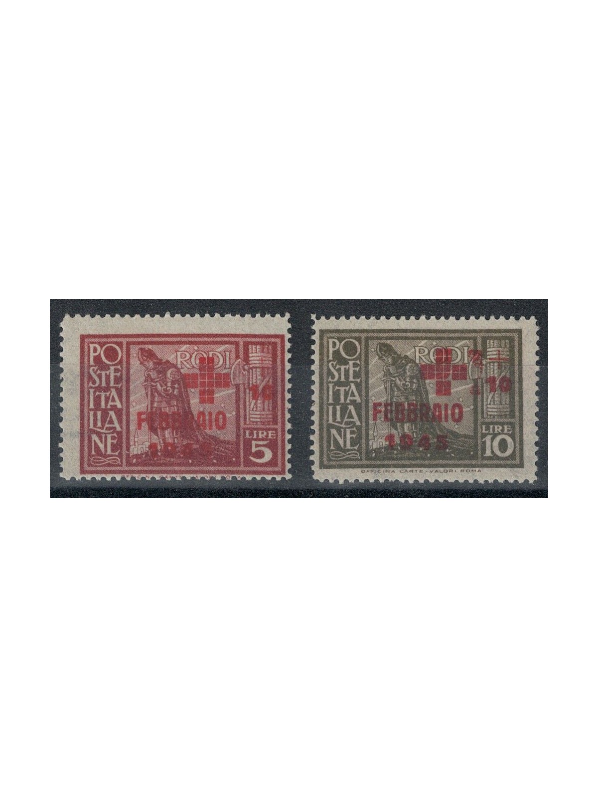 EGEO 1945 Red Cross 2v MH*