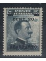 EGEO SCARPANTO 1916 20c su 15c grigio nero MH*