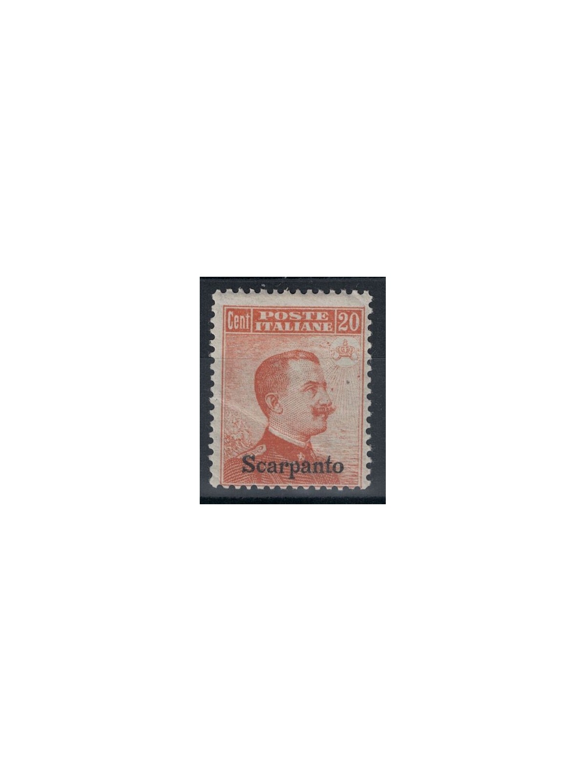 EGEO SCARPANTO 1917 20c orange without watermark MH*