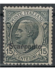 EGEO SCARPANTO 1921 15c ardesia MH*