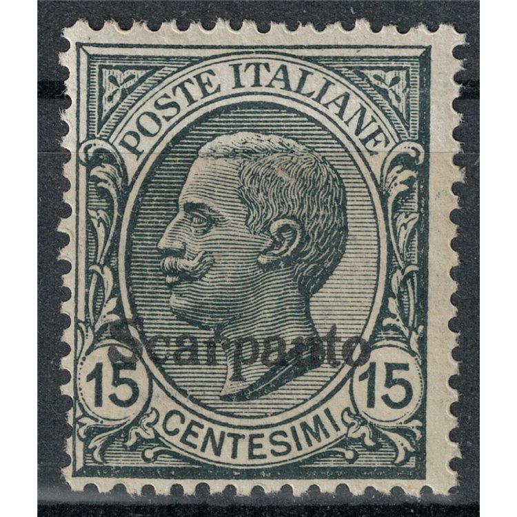 EGEO SCARPANTO 1921 15c ardesia MH*