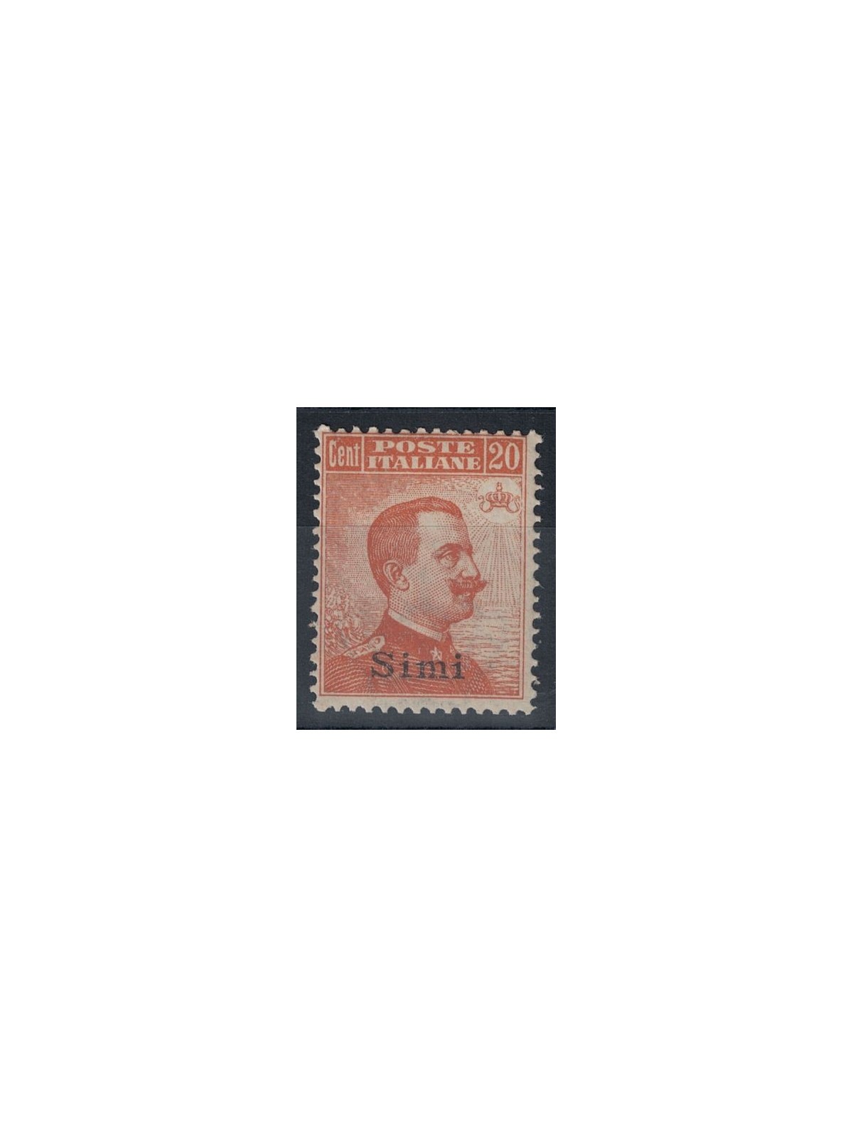 EGEO SIMI 1917 20c arancio senza filigrana MH*
