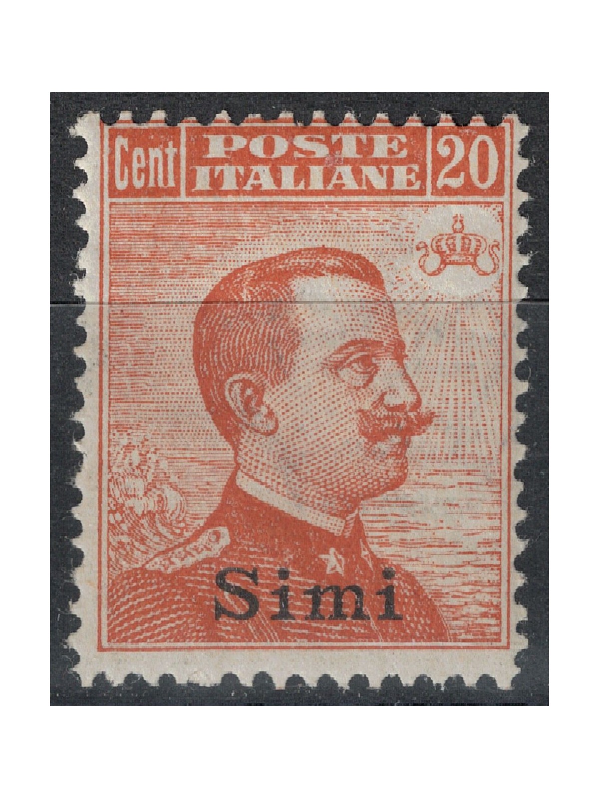 EGEO SIMI 1922 20c orange watermark crown MH*