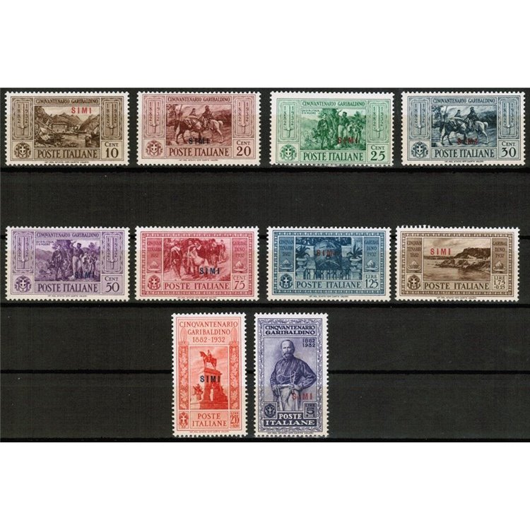 EGEO SIMI 1932 Giuseppe Garibaldi 10v MH*