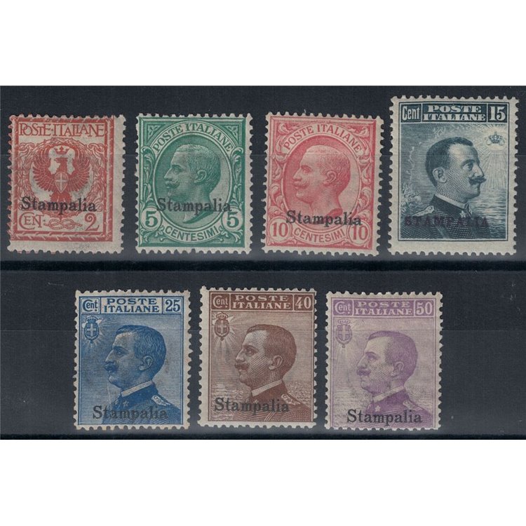 EGEO STAMPALIA 1912 Ordinary series 7v MH*
